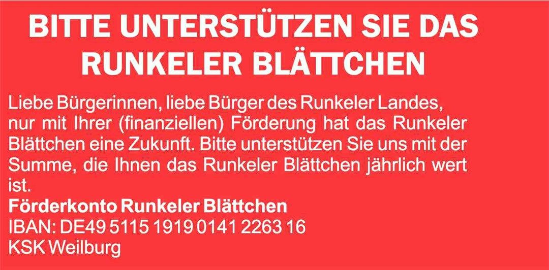Unterstützung Runkeler Blättchen